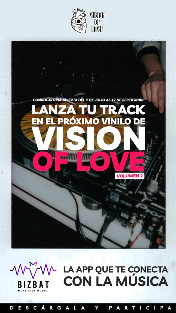 BizBat Music y Vision Of Love anuncian nueva convocatoria para productores de música electrónica. #VOLxBizBat