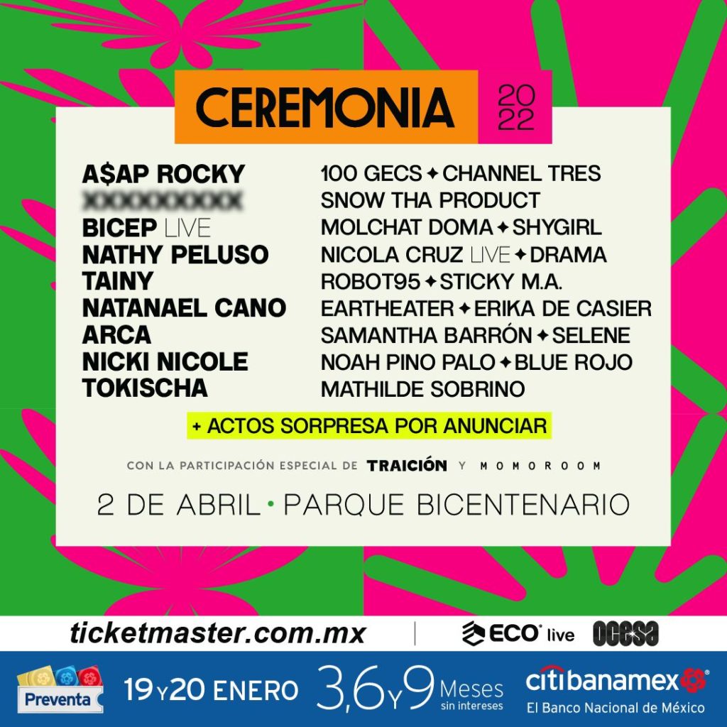 FESTIVAL CEREMONIA 2022 EN PARQUE BICENTENARIO, CDMX